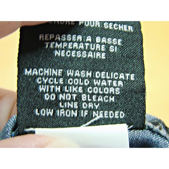 NEW Tribella Womens Skirt Sz Large Harborside Indigo Blue Elastic Waist Pockets - Picture 10 of 10